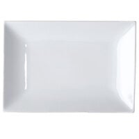 11 3/4" x 8 1/4" Bright White Rectangular Porcelain Platter - 12/Case