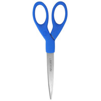 Westcott 44217 Preferred Line 7" Stainless Steel Pointed Tip Scissors with Blue Straight Handle