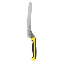 Mercer Culinary M23890YL Millennia Colors® 9 inch Offset Serrated Edge Bread / Sandwich Knife with Yellow Handle