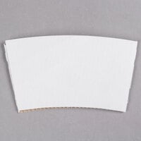 8 oz. White Customizable Coffee Cup Sleeve - 1800/Case