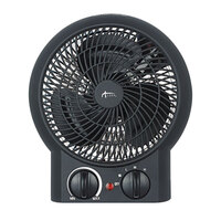 Alera ALEHEFF10B 4 3/8 inch x 8 1/4 inch x 9 1/2 inch Black Heater Fan - 1500W