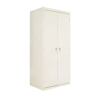 Alera ALECM7824PY 36 inch x 24 inch x 78 inch Putty 2-Door Steel Storage Cabinet with Four Shelves