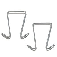 Alera ALECH2SR 1/2 inch x 3 1/4 inch x 4 3/4 inch Silver Double-Sided Partition Garment Hook - 2/Pack