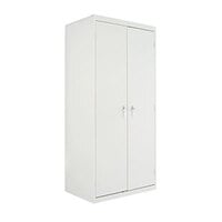 Alera ALECM7824LG 36 inch x 24 inch x 78 inch Light Gray 2-Door Steel Storage Cabinet with Four Shelves