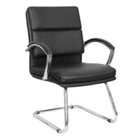 Alera ALENR4319 Neratoli Black Leather Arm Chair
