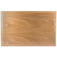 BFM Seating 30" x 60" Natural Veneer Wood Indoor Table Top