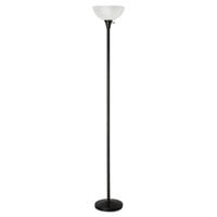 Alera ALELMPF72B 71 inch Black Floor Lamp with Frosted White Shade