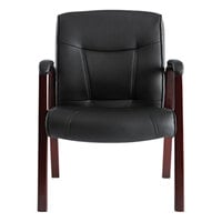 Alera ALEMA43ALS10M Madaris Black Leather Arm Chair