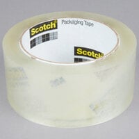 3M 3750-6 Scotch® 1 7/8 inch x 54.6 Yards Clear Commercial Grade Shipping and Packaging Tape - 6/Pack