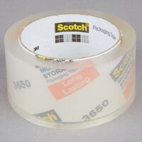 3M 3650 Scotch® 1 7/8 inch x 54.6 Yards Clear Long-Lasting Moving and Storage Packaging Tape