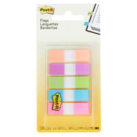 3M 6835CB2 Post-It® 1/2 inch x 1 3/4 inch Assorted Bright Color Page Flag with On-the-Go Dispenser - 100 Flags
