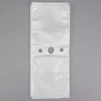 5 1/2 inch x 5 1/2 inch Unprinted Plastic Deli Saddle Bag with Flip Top - 2000/Case