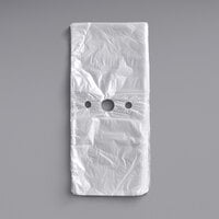Choice 6 1/2" x 6 1/4" Unprinted Plastic Deli Saddle Bag with Flip Top - 2000/Case