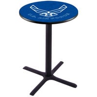 Holland Bar Stool L211B4228AirFor 30 inch Round United States Air Force Bar Height Pub Table