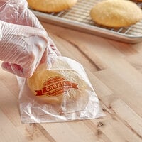 5 1/2 inch x 5 1/2 Cookie Printed Plastic Deli Saddle Bag with Flip Top - 2000/Case