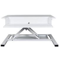 Luxor CVTR PRO-WH 32" x 22 1/4" White Adjustable Two-Tier Stand Up Desktop Desk