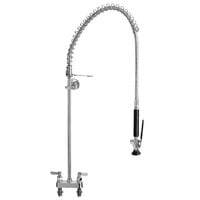 Fisher 2510-WB Deck Mounted 38" High Pre-Rinse Faucet with 4" Centers and Wall Bracket