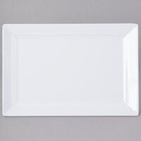 Elite Global Solutions D7511RC Vogue 11 inch x 7 1/2 inch White Rectangular Melamine Plate