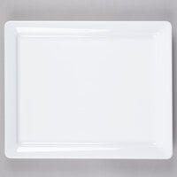 Elite Global Solutions M1013RC Vogue 13" x 10 1/2" White Rectangular Melamine Serving Platter
