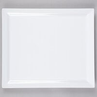 Elite Global Solutions M1412 Vogue 14 3/4" x 12 3/4" White Rectangular Melamine Serving Platter
