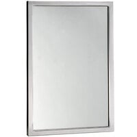 Bobrick B-290 2472 24 inch x 72 inch Wall-Mounted Mirror with Stainless Steel Welded Frame