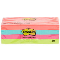 3M 653AN Post-It® Cape Town Collection 1 1/2 inch x 2 inch Sticky Note - 12/Pack