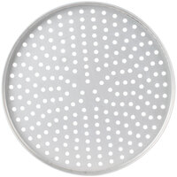 American Metalcraft PT4016 16" x 1" Perforated Tin-Plated Steel Straight Sided Pizza Pan