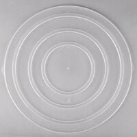 Fineline ReForm 14" Clear Flat Microwavable Plastic Catering Bowl Lid - 50/Case