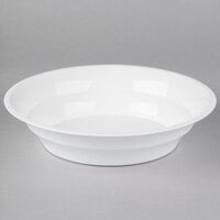 Fineline LPB1060PP.WH ReForm 60 oz. White Low Profile Plastic Catering Bowl - 50/Case