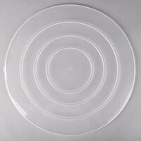 Fineline ReForm 16" Clear Flat Microwavable Plastic Catering Bowl Lid - 25/Case