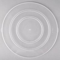 Fineline ReForm 12" Clear Flat Microwavable Plastic Catering Bowl Lid - 50/Case