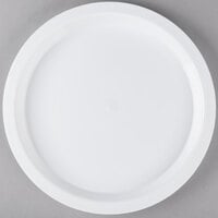 Fineline HR12PP.WH ReForm 12" White High Rim Plastic Catering Tray - 25/Case