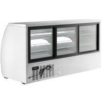 Avantco DLC82-HC-W 82 inch White Curved Glass Refrigerated Deli Case