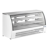 Avantco DLC82-HC-W 82" White Curved Glass Refrigerated Deli Case