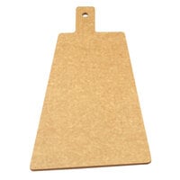 Cal-Mil 1535-16-14 Natural Trapezoid Flat Bread Serving / Display Board with Handle - 15 1/2 inch x 8 inch x 1/4 inch