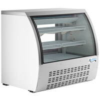 Avantco DLC47-HC-W 47 inch White Curved Glass Refrigerated Deli Case