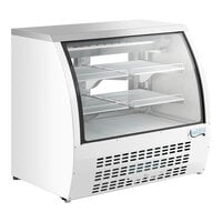 Avantco DLC47-HC-W 47" White Curved Glass Refrigerated Deli Case