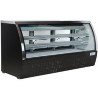 Avantco DLC82-HC-B 82 inch Black Curved Glass Refrigerated Deli Case