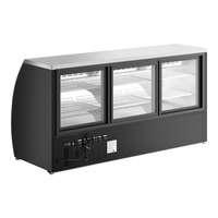 Avantco DLC82-HC-B 82 inch Black Curved Glass Refrigerated Deli Case