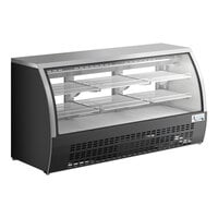 Avantco DLC82-HC-B 82" Black Curved Glass Refrigerated Deli Case