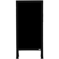 Aarco BA-3BP 42 inch x 18 inch Black Aluminum A-Frame Sign Board with Black Write-On Acrylic Marker Board