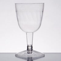 Fineline 2206 Flairware 5 oz. Clear 2-Piece Plastic Wine Goblet - 360/Case