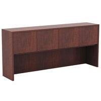 Alera ALEVA287215MC Valencia 70 5/8" x 15" x 35 1/2" Cherry Hutch with 4 Doors