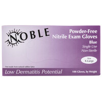 Noble Products Nitrile 4 Mil Thick Low Dermatitis Textured Gloves - Extra Large - Box of 100