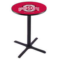 Holland Bar Stool L211B4228OHIOST 30 inch Round Ohio State University Bar Height Pub Table