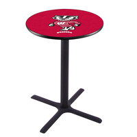 Holland Bar Stool L211B3628WI-BDG 30 inch Round University of Wisconsin Pub Table