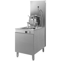 Cleveland 24-GM-K6-200 Natural Gas 6 Gallon Tilting 2/3 Steam Jacketed Kettle with Modular Generator Base - 200,000 BTU