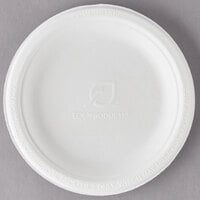 Eco-Products EP-P016 6" Round White Compostable Sugarcane Plate - 1000/Case