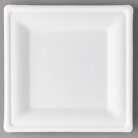 Eco Products EP-P022 8 inch Square White Compostable Sugarcane Plate - 500/Case