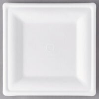 Eco-Products EP-P023 10" Square White Compostable Sugarcane Plate - 250/Case